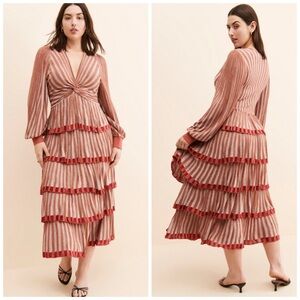 NWT Cecilia Prado Tiered Deco Knit Maxi Dress - Size L